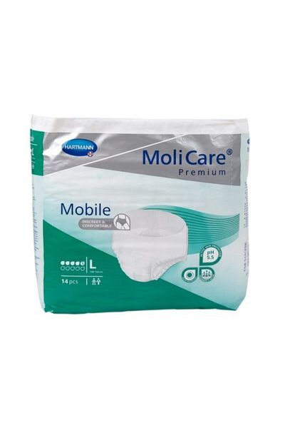 Hartmann Molicare Premium - Green Drop Panties 5 Diapers, Large 14 Pcs