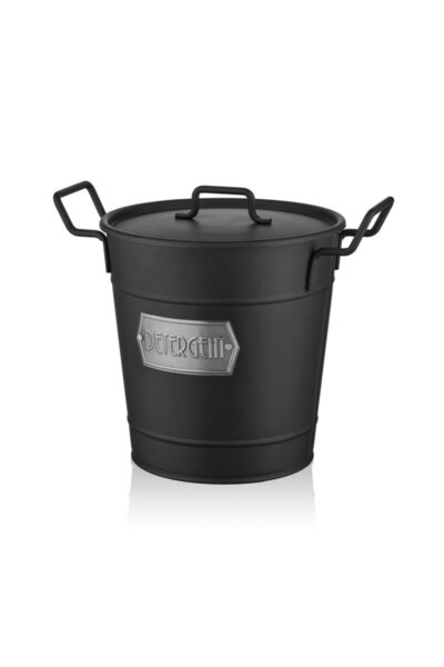 The Mia Оцинкований 33x24 см відро для миючих засобів та зберігання, чорне Glv0507