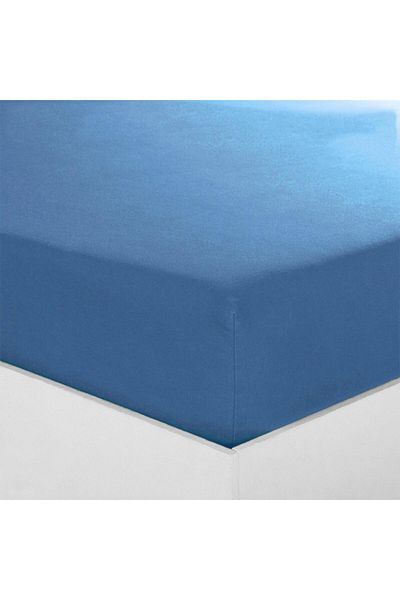 Maki Cearşaf de îmbrăcăminte Ranforce din bumbac 180x200 32 cm Deep Flap Blue
