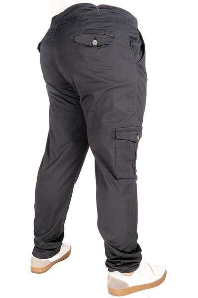 ModeXL Λινό Cargo Jogger Plus Size - Milan 21912 - Laki Navy Blue