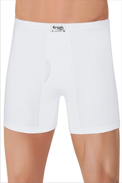 ERŞAH Erkek Beyaz Penye Paçalı Boxer