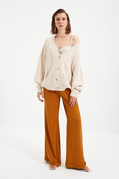 Trendyol Collection Wide Fit Stone Strick-Cardigan – TWOAW22HI0176