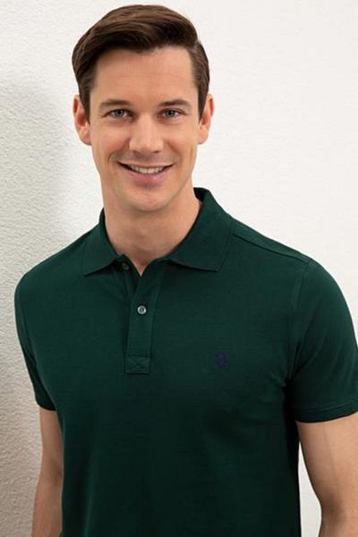 U.S. Polo Assn. Ανδρικό μπλουζάκι σκούρο πράσινο