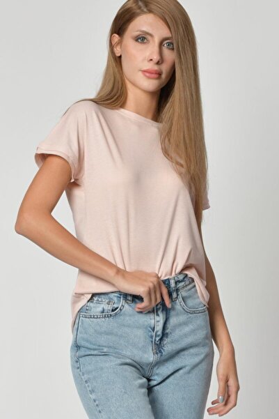 Zegy Majica sa svetlucavim detaljima na rukavima i porubu - roza