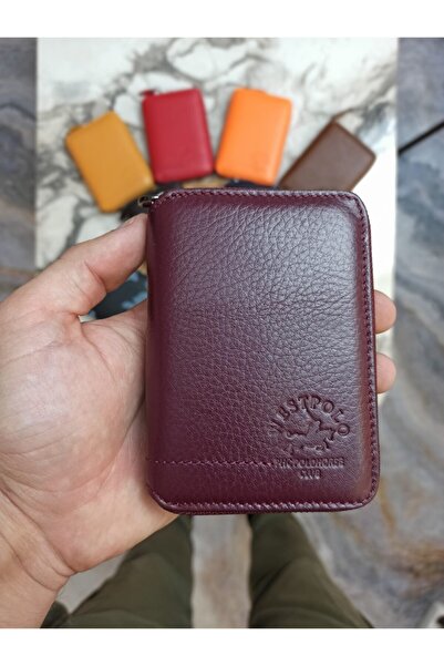 Westpolo Hakiki Deri Fermuarlı Unisex Cüzdan Kartlık