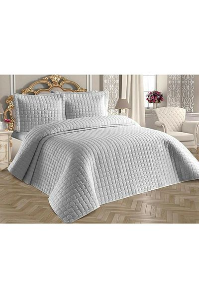 jön Estiva Gray Double Bedspread Set