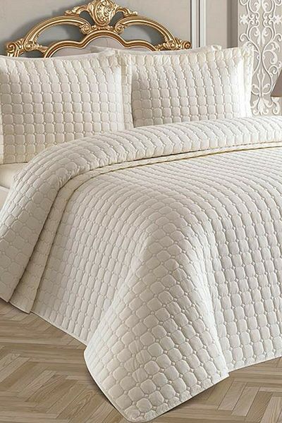 jön Estiva Cream Colored Double Bedspread Set