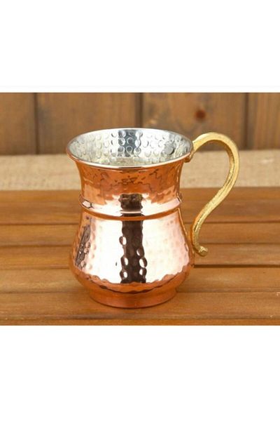 Coco Life 9.5 cm Copper Ayran Cup - Hand Forged