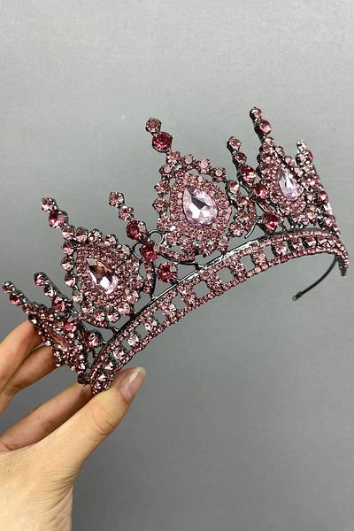 Hobigram Ahu Model Pink Henna and Bridal Crown - تصميم خاص، إكسسوار، إنتاج عالي الجودة، طراز مذهل - Geli
