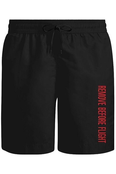 HobyUsa Μαύρο Remove Before Flight Shorts