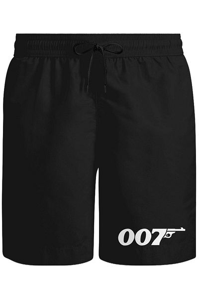 HobyUsa Μαύρο σορτς James Bond