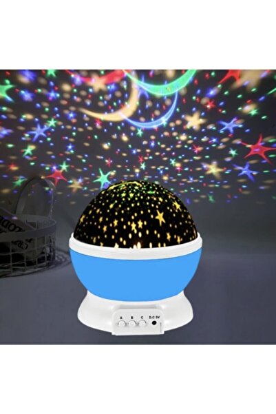 Kingshark Plus Dönen Ay Yıldız Ve Gezegenler Yansıtmalı Projeksiyon Gece Lambası Star Master