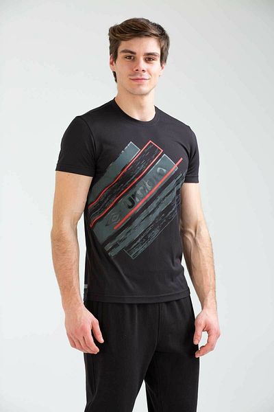 UMBRO Ανδρικό μαύρο μπλουζάκι Teo Basic Tf-0009 Tf-0009 Μαύρο