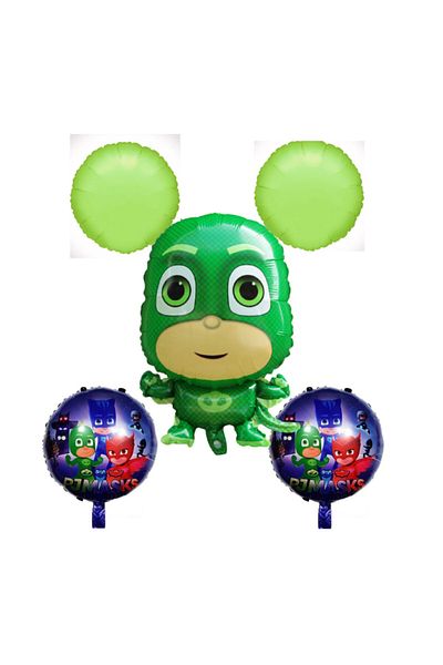 Huzur Party Store Lizard Green Paja Masks Themed 5 Helium Compatible Colorful Durable Large Foil Balloon