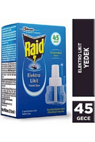 Raid Elektro Likit Yedek Şişe 45 Gece Sineksiz Ortam ( Skt: 2025)