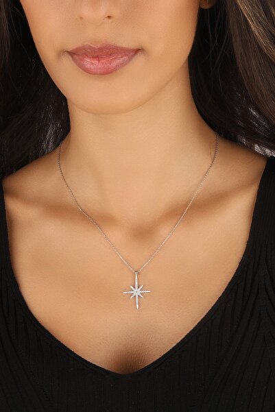Lia Berto Kadın Kutup Yıldızı 925 Ayar Gümüş Kolye