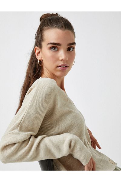 Koton Ζακέτα Crop με κουμπιά