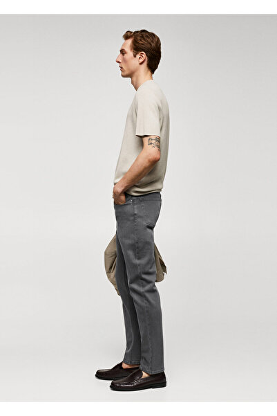 MANGO Pánské šedé džínové džíny -57110690