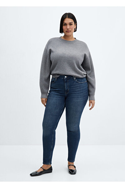 MANGO Woman Koyu Denim Kadın  Jeans 67110290