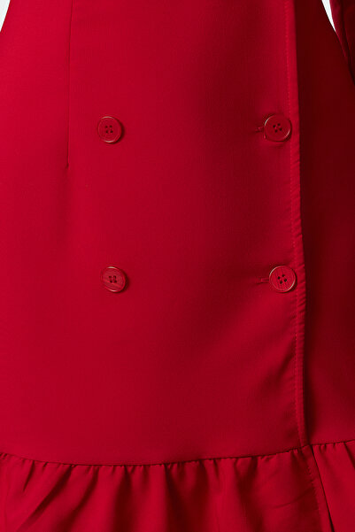 Trendyol Collection TWOSS20EL0407 Model Red Plain Woven Dress