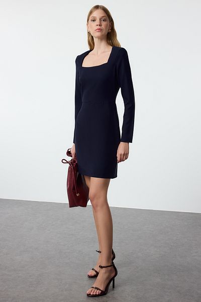 Trendyol Collection Sötétkék egyenes szabású ruha - TWOAW23EL00894