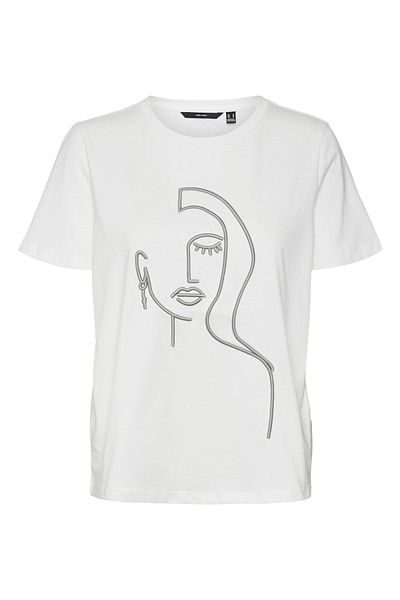 Veromoda Curve Snow White T-Shirt για γυναίκες και κορίτσια