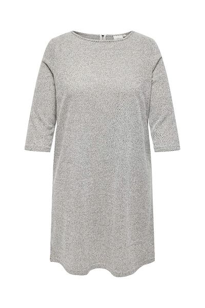 Only Carmakoma LDS šaty s 3/4 rukávem - detail na zip, lodičkový výstřih a rovný střih