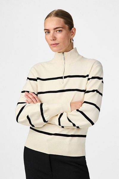 YAS. Damen Pullover mit Stickerei Vle52/pl28/nyl20