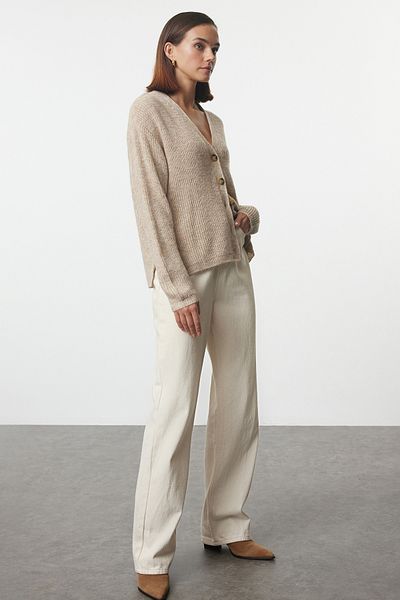 Trendyol Collection Mink More Sustainable - Soft Knitwear Basic Cardigan Twoaw25Hi00316