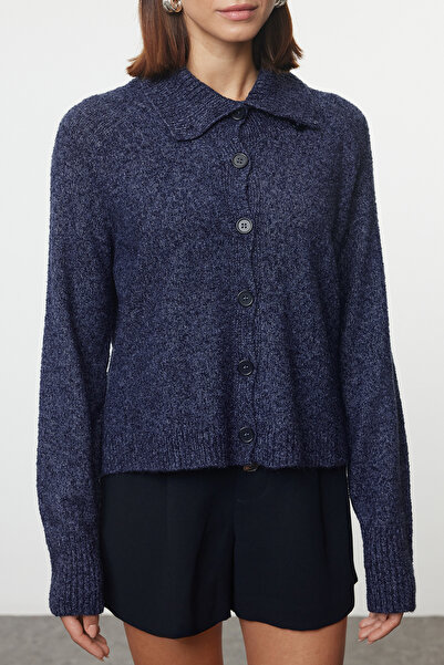 Trendyol Collection Navy Blue Gradient Soft Knitwear Cardigan - TWOAW25HI00201
