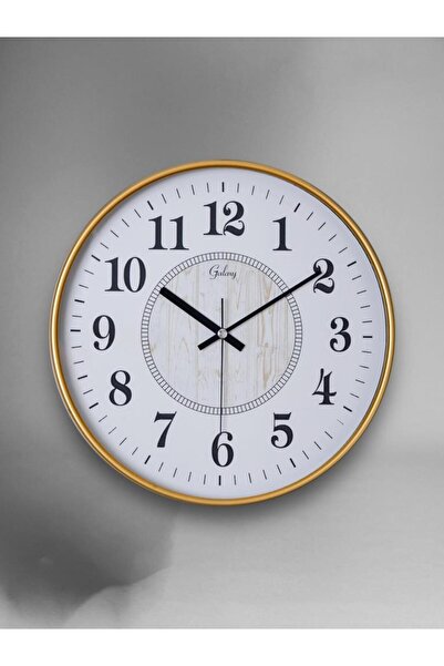 Galaxy D-218-a-2 Tumbled Dial 30 Cm Silent Flowing Wall Clock Gold