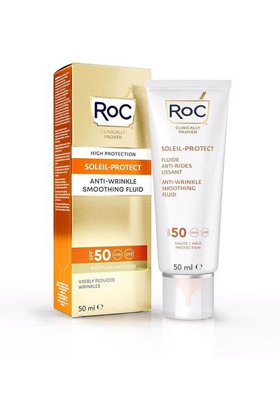 Roc Liquid Soleil Spf 50 - Colorless, Waterproof, Anti-Wrinkle Provides All-Day Protection 50 Ml