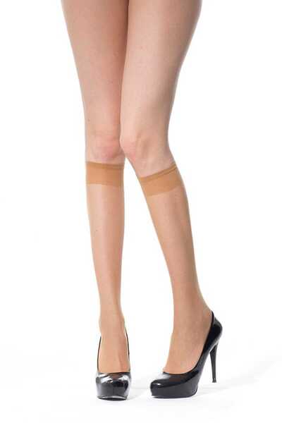 Müjde 24 Pieces Thin Below Knee Socks 20 denier 57 Skin