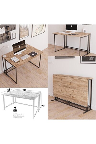 Fahrettin Küçük Worklife Katlanabilir Çalışma Masası Bilgisayar Masası Çizim Masası
