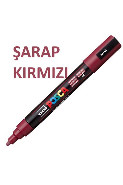 Uni Posca Red Wine Marker - Pc-3M (0.9-1.3mm) Poska Pc3M