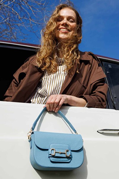 Hooopstore METAL BUCKLE COVER BAG - TURQUOISE