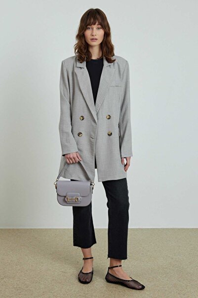 Hooopstore METAL BUCKLE COVER BAG - GRAY