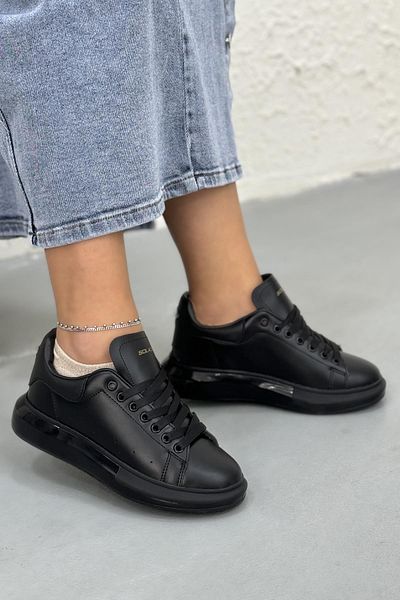 SOLAZER Pantofi negri pentru femei - Pantofi sport casual 032