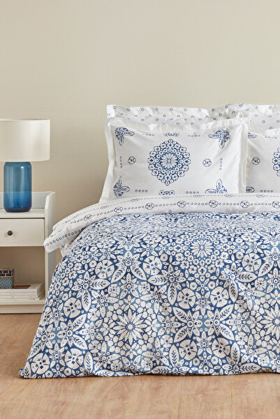 Karaca Home Ida Mavi %100 Pamuk Tek Kişilik Nevresim Takımı