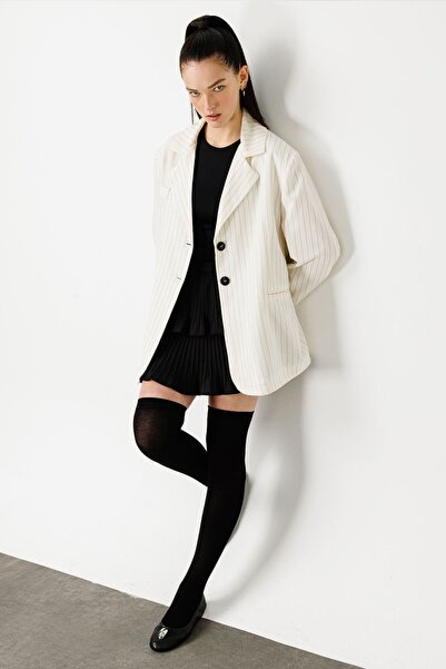 Hooopstore ÇİFT PİLİSELİ ETEK - SİYAH