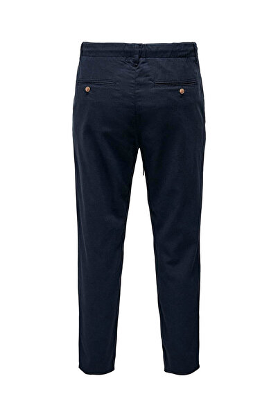 Only & Sons Koyu Lacivert Onsleo Crop Pantolon - Лляна суміш 0048