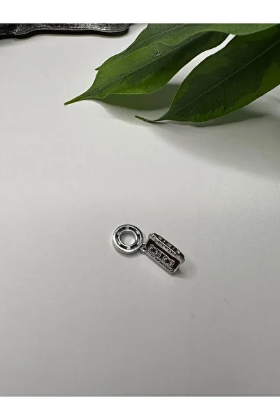 ni aksesuar Silver s925 Stamped Guardians of the Galaxy Cassette Dangle Charm