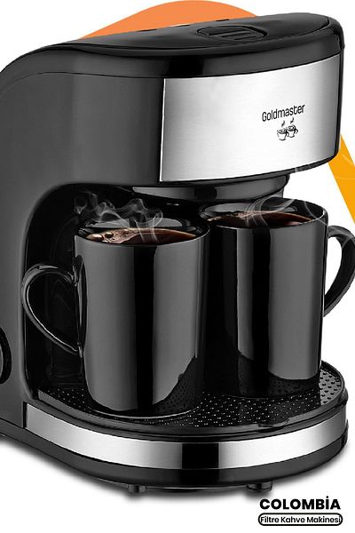 GOLDMASTER Colombia Washable Filtered Double Cup Filter Coffee Machine