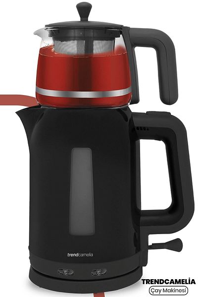 GOLDMASTER Trendcamelia 2200 Watt Glass Teapot Bpa-Free Tea Maker and Kettle