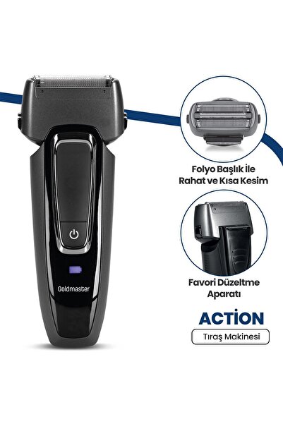GOLDMASTER Action Gm-8128 Kablosuz Tıraş Makinesi