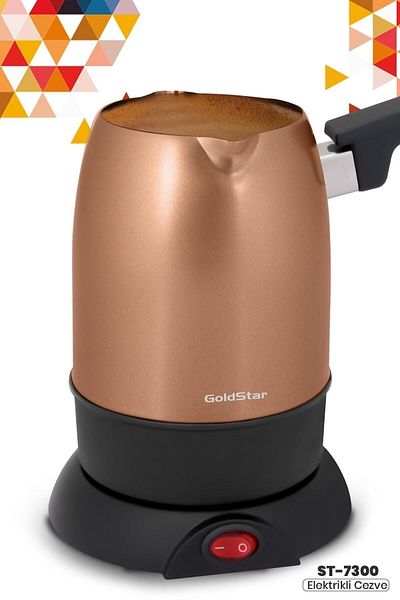 GoldStar Gold Stainless Steel Double Mouth Electric Coffee Pot St7300g