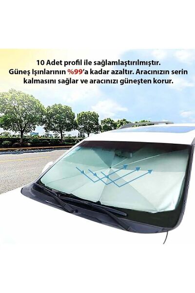 dreamplus hayalinin ötesinde Parasolar pentru geam din față pentru mașină Parasolar pliabil Umbrelă de soare Baldachin pentru parbriz față pentru toate vehiculele