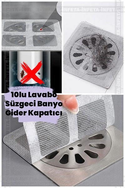 İnfeta 10 Πρακτικές θήκες για τα μαλλιά μπάνιου - Σουρωτήρι νεροχύτη, Κλείσιμο αποχέτευσης μπάνιου, Κιτ επισκευής Fly Screen