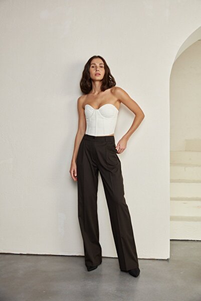 VATKALI Darted Masculine Trousers Brown