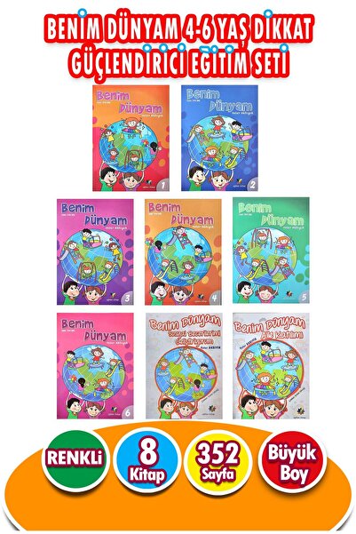 Harika Çocuk Yayınları 4 - 5 - 6 Yaş Benim Dünyam Dikkat ve Zeka Geliştirici ...
